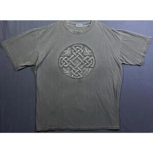 Vintage Single Stitch USA Celtic Crossings Rune Stone Knot T-shirt Large